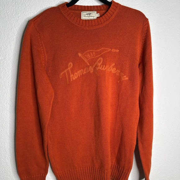 Burberry Men's Sweater in Rich Orange - Picture 2 of 10